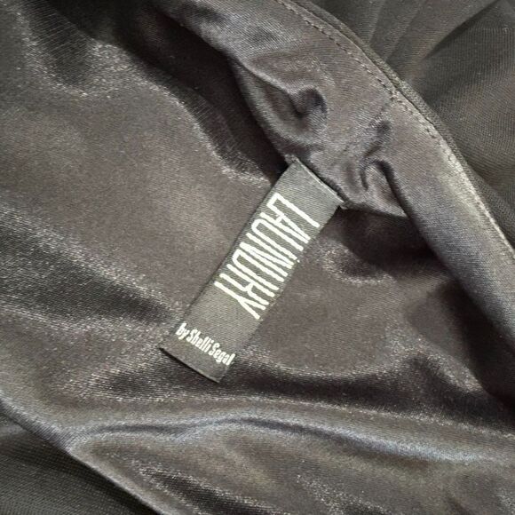 VTG 90s Laundry by Shelli Segal Backless Long Black Maxi Dress Gown, 6 Stretchy - Picture 2 of 7